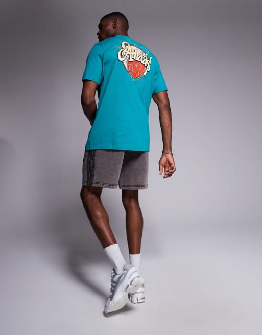 adidas Basketball – Blågrön t-shirt med tryck baktill, 4 av 4