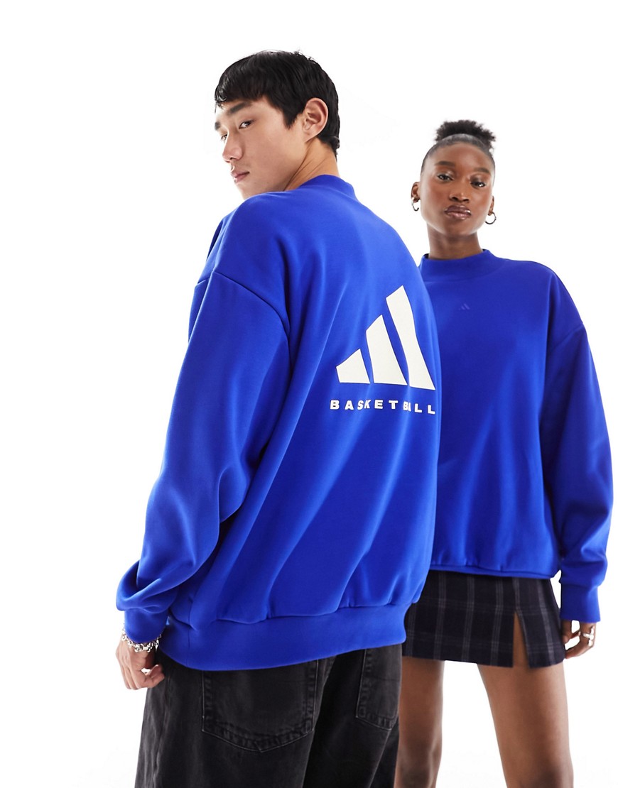 adidas Basketball Crew Sweatshirt in Blue