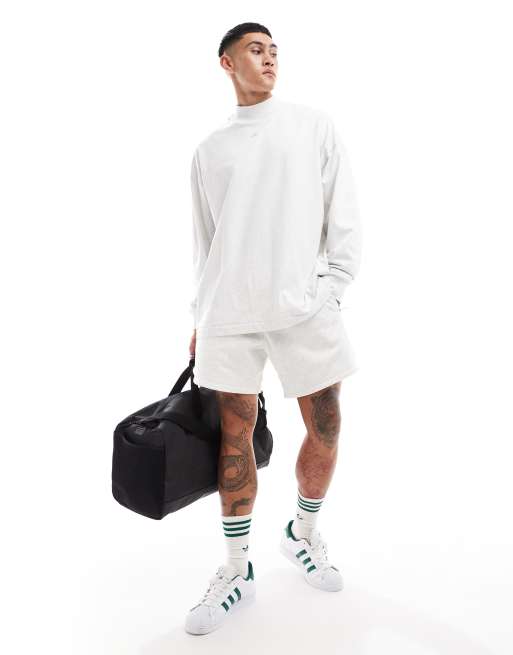 adidas Basketball – Langärmliges Shirt in meliertem Grau, 2 von 4