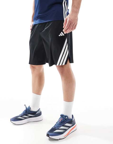 adidas Basketball legends 3-stripes shorts in black - view 1