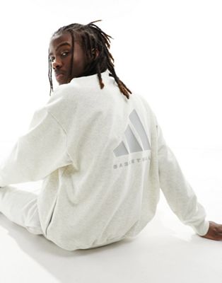 adidas Basketball One sweatshirt in off white - ASOS Price Checker