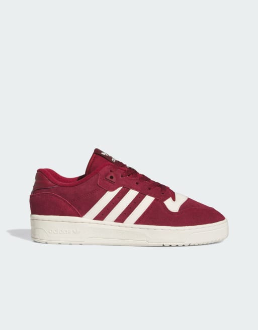 adidas Basketball Rivalry trainers in burgundy ASOS