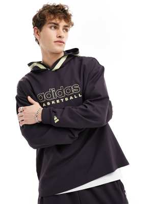adidas Basketball – Select – Kapuzenpullover in Lila