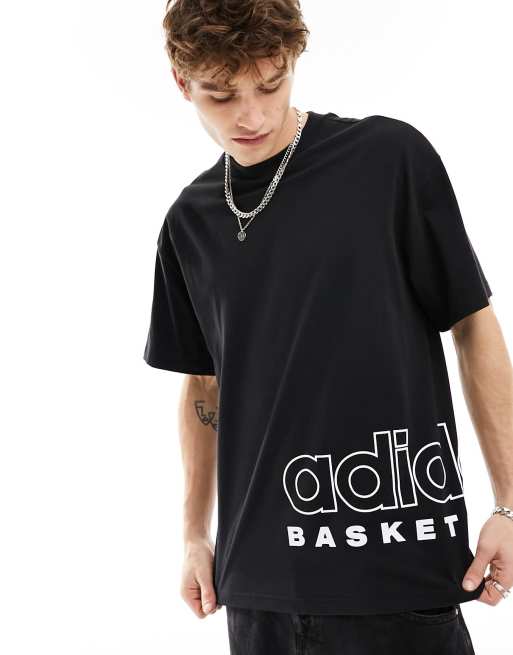 adidas – Basketball Select – T-Shirt in Schwarz