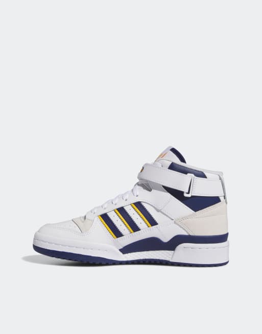adidas - Basketball - Sneakers in wit en marineblauw, 4 van 4
