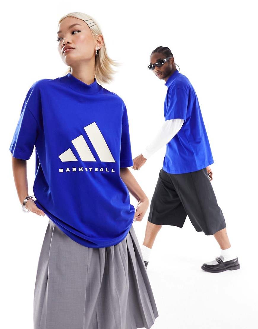 adidas Basketball T-Shirt in Blue