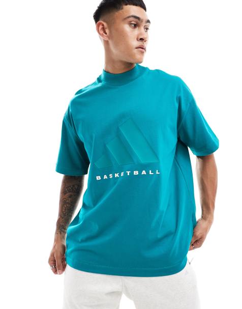 adidas - Basketball - T-shirt met korte mouwen in groen - view 1