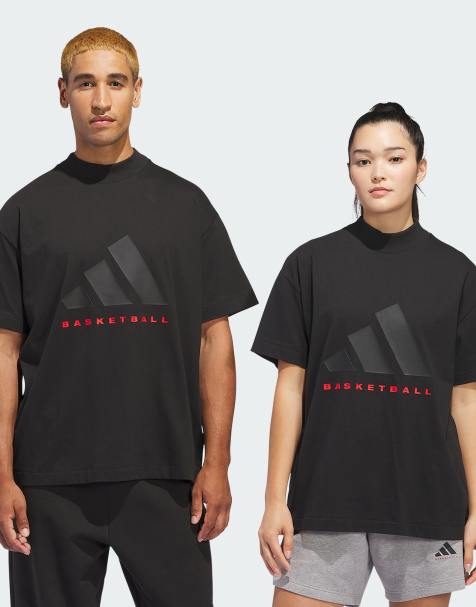 adidas - Basketball - T-shirt met korte mouwen in zwart - view 1