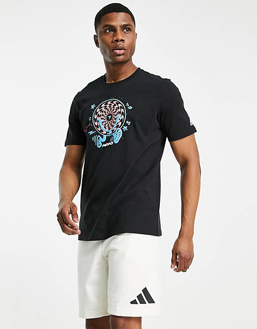 adidas Basketball Trae Young Illusion t-shirt in black | ASOS