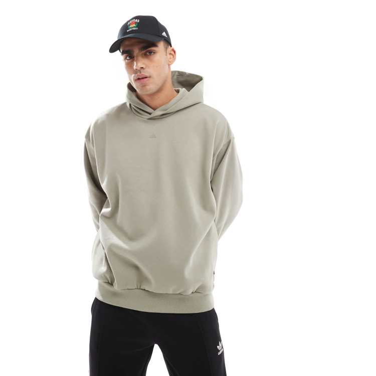 adidas Basketball unisex fleece hoodie in beige | ASOS