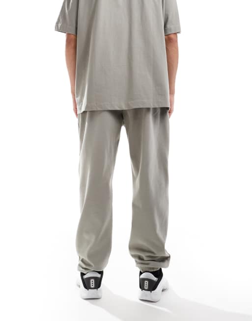adidas - Basketball - Unisex joggingbroek van fleece in beige, 3 van 5