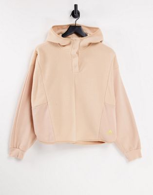 adidas Beat The Cold hoodie in blush pink - ASOS Price Checker