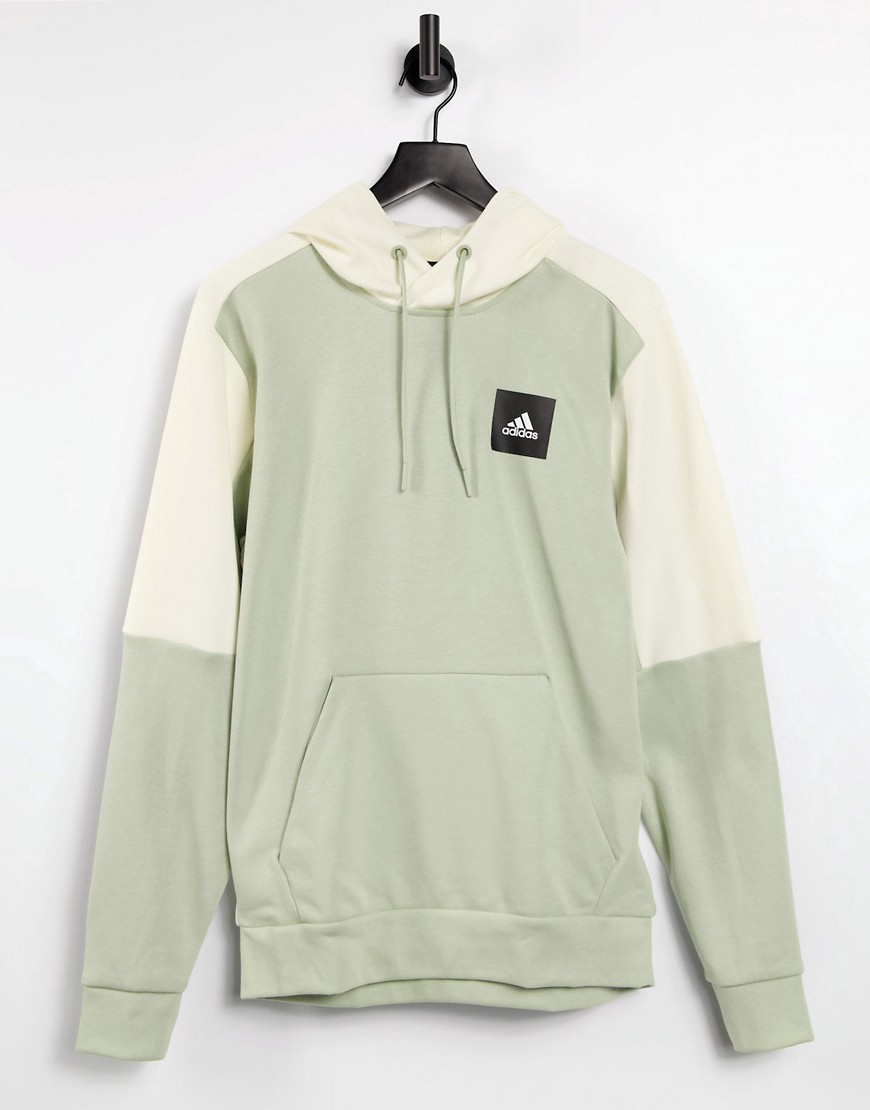 adidas box logo hoodie in green