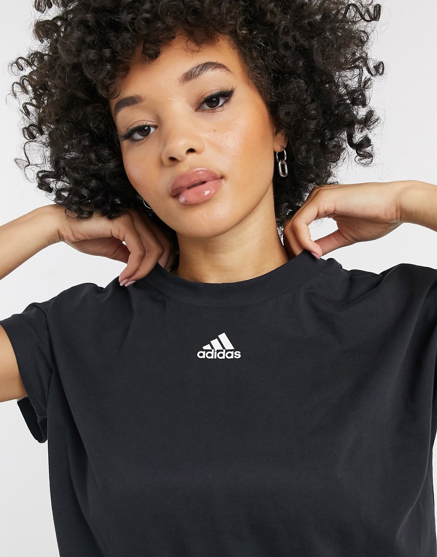 Adidas boxy t-shirt in black