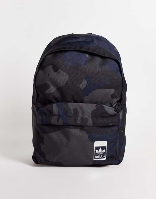 adidas camouflage classic backpack in grey ASOS