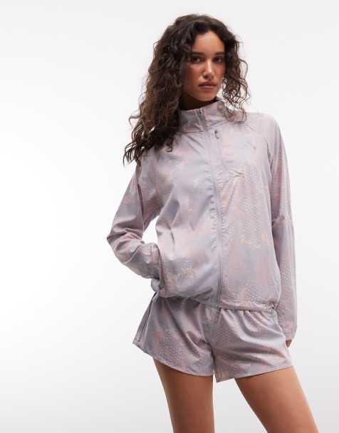 adidas - Chaqueta ligera de running con estampado de serpiente gris - view 1