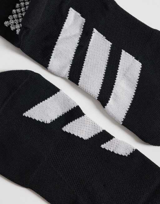 adidas chaussettes de running mi-hautes en noir et blanc, 2 de 3