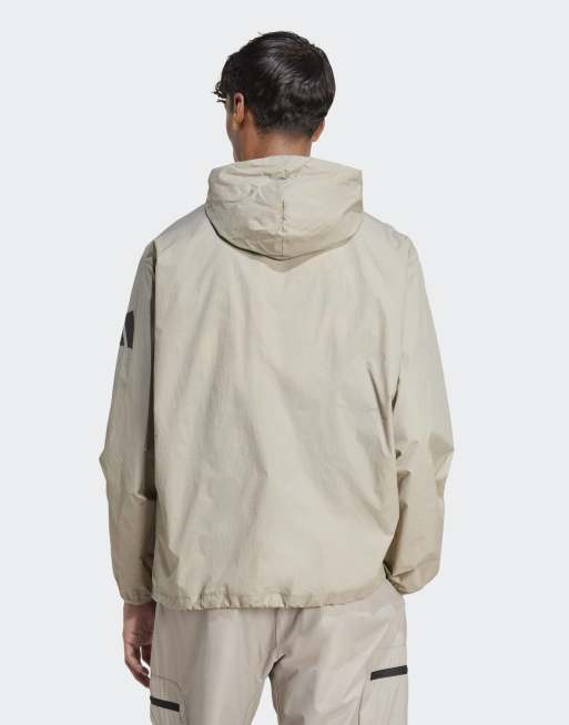 ◆adidas◆ City Escape Lightweight Windbreaker Putty Beige J adidas City escape windbreaker in putty beige | ASOS