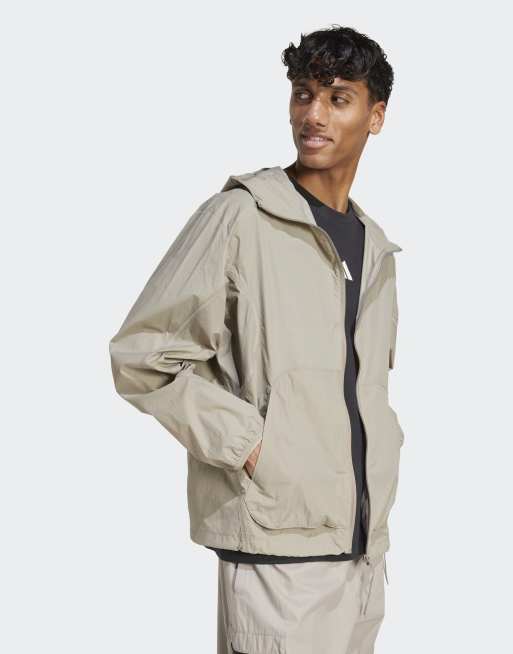 ◆adidas◆ City Escape Lightweight Windbreaker Putty Beige J adidas City escape windbreaker in putty beige | ASOS