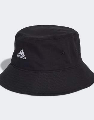 adidas - Classic - Baumwoll-Anglerhut in Schwarz / Weiß