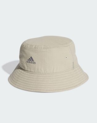 adidas classic cotton bucket hat in beige