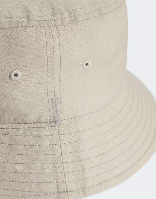 adidas classic cotton bucket hat in beige, 3 of 3