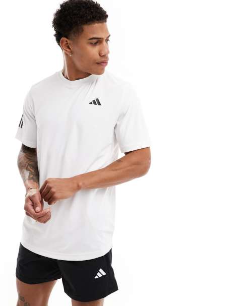 adidas Club 3-Stripes Tennis t-shirt in white