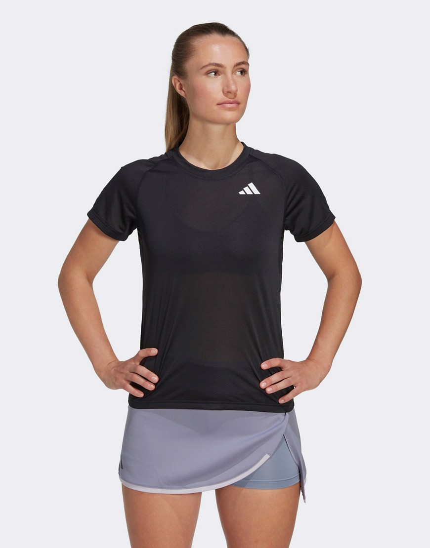 adidas Tennis club t-shirt in Black
