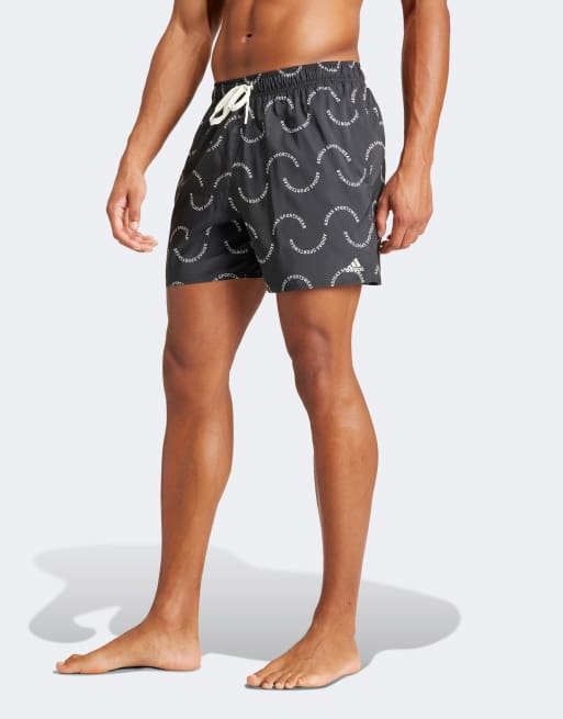 adidas - CLX - Zwemshort met golvend logo in zwart