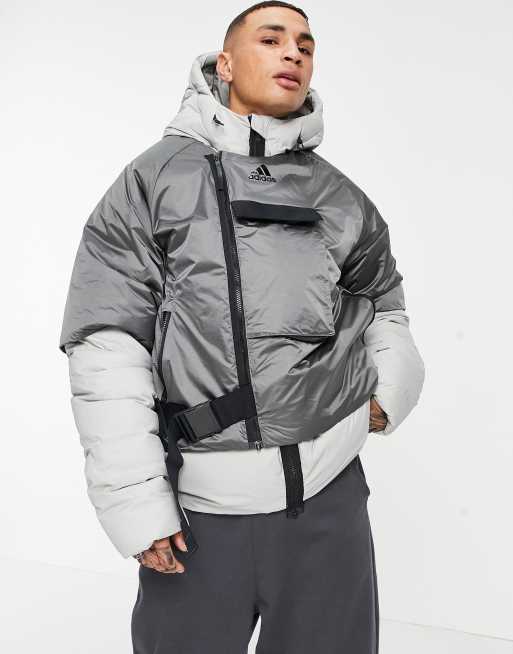 adidas COLD RDY Daunenjacke in Grau ASOS