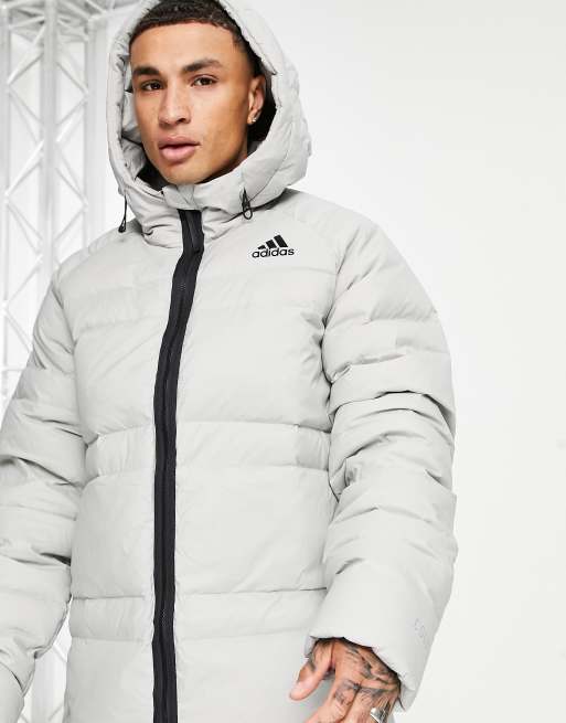 Grey and white hot sale adidas jacket