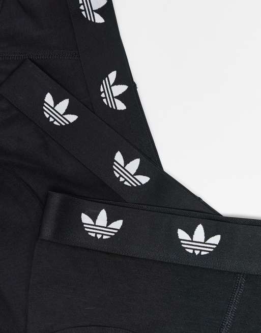 adidas - Comfort Flex Cotton - Confezione da 3 slip in cotone neri, 2 di 3