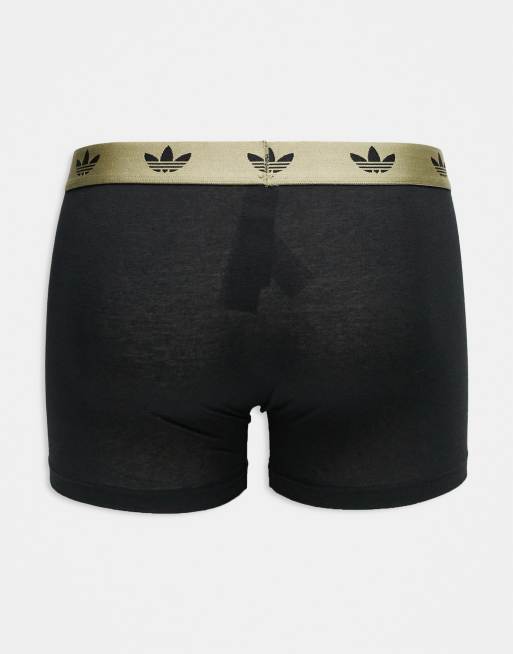 adidas – Comfort Flex – Svarta trunks i bomull med midjeband ton-i-ton, 3-pack, 3 av 3