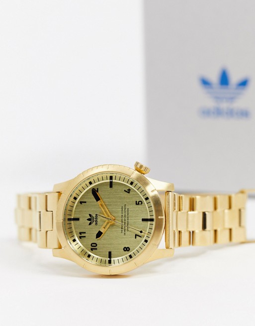 adidas Cypher M1 bracelet watch in gold
