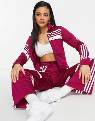 adidas Danielle Cathari track jacket in burgundy-Red