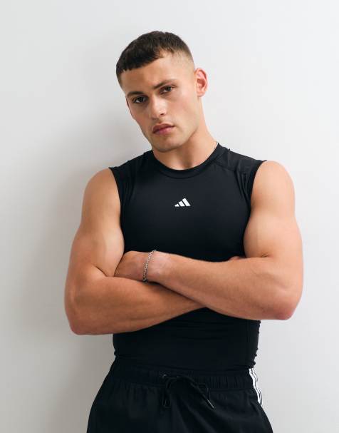 adidas débardeur ajusté Training TechFit noir - view 1