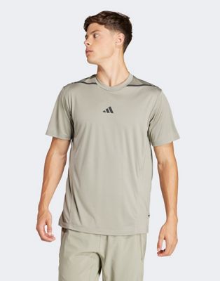 adidas Designed for Training Adistrong workout t-shirt in green