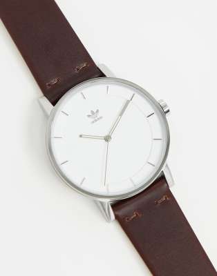 adidas leather watch