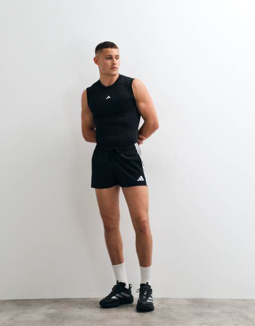 adidas dopasowany podkoszulek Training TechFit w czerni, 3 z 5