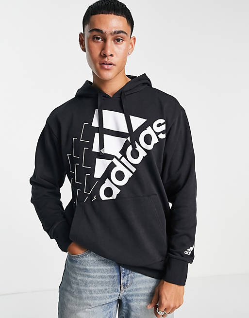 adidas Essential logo hoodie in black | ASOS