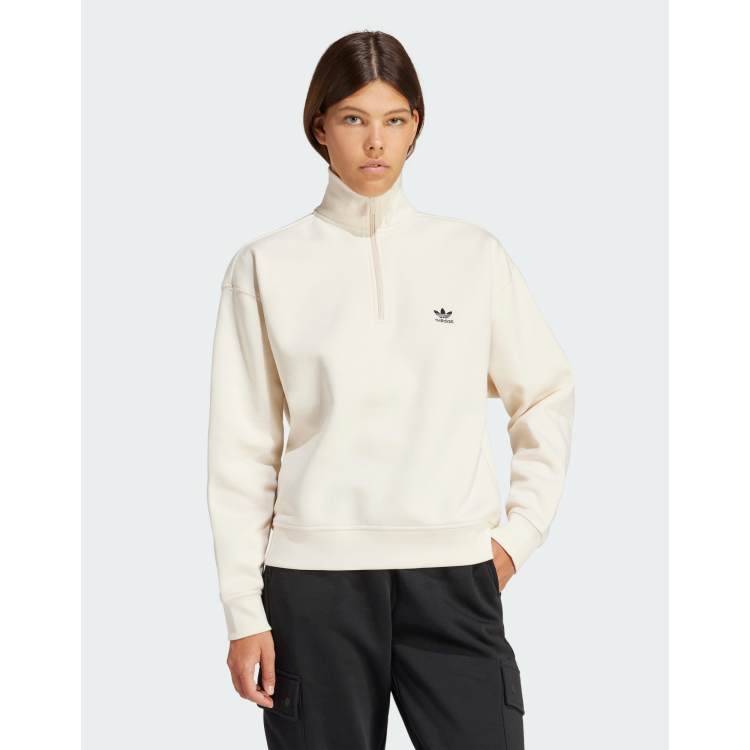 adidas Originals 1/2 ZIP - Sweatshirt - taupe 