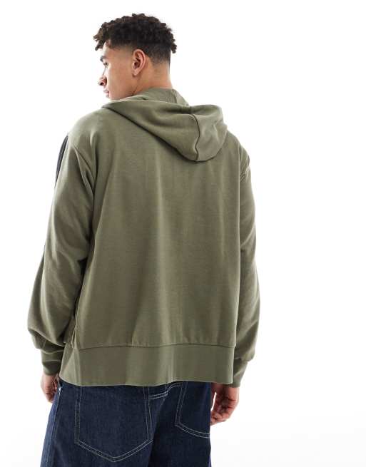 Felpa in cotone ADRO da uomo | Felpa con cappuccio da uomo | Oliva