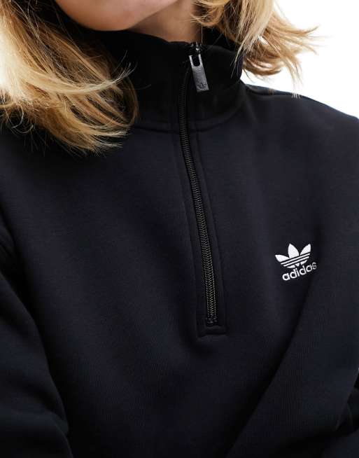 Felpa adidas zip outlet nera