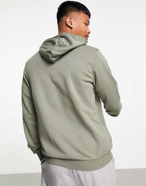 Adidas men's essential linear logo sale pullover hoodie