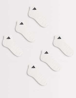 Adidas Unisex Blanc Chaussettes Essentials (X6) - Image 3