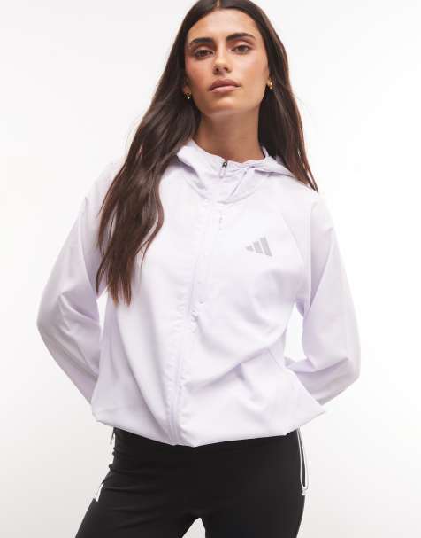 adidas essentials running Jacket in purple - view 1