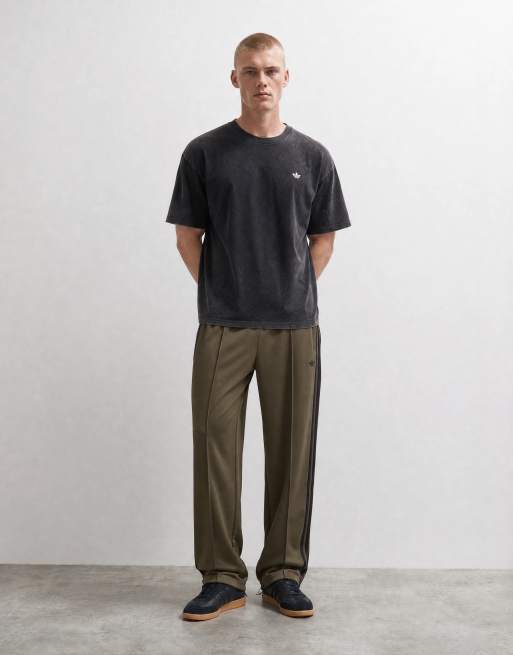 adidas Essentials three stripe T-shirt in washed black, 9 of 10