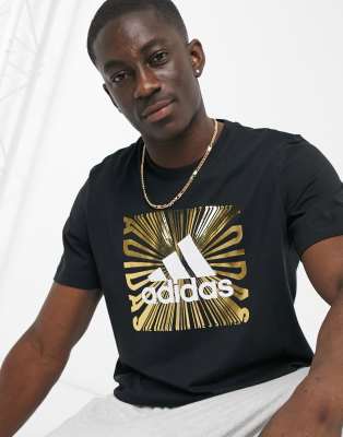 Adidas gold foil t shirt online