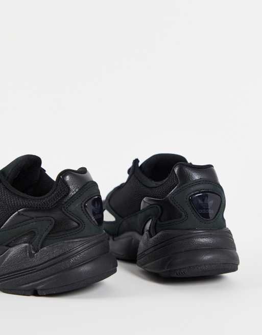 Adidas black falcon store trainers