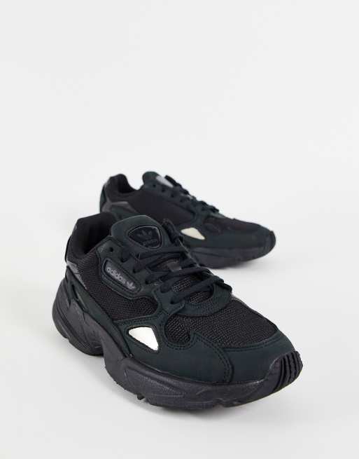 adidas Falcon trainers in black ASOS